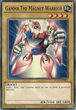 Gamma The Magnet Warrior [YGLD-ENB13] Common Near Mint Unlimited YuGiOh - Image 1