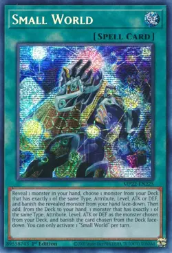 Small World [MP22-EN225] Prismatic Secret Rare Near Mint 1st Edition YuGiOh - Image 1