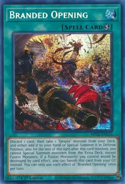 Branded Opening [MP22-EN155] Prismatic Secret Rare Near Mint 1st Edition YuGiOh - Image 1