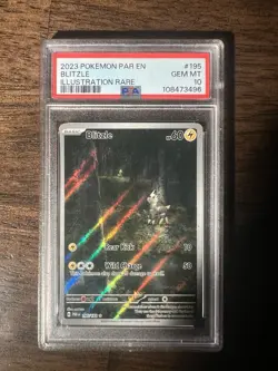 PSA 10 Pokemon Blitzle Illustration Rare Card Paradox Rift 195/182 PSA 10 - Image 1