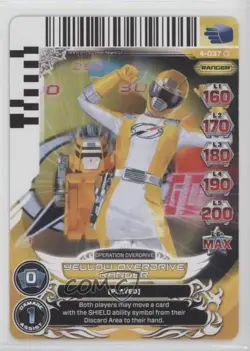 2013 Saban's Power Rangers - Action Card Game Yellow Overdrive Ranger #4-037 - Image 1