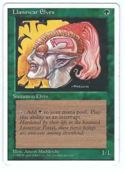 Llanowar Elves Fourth Edition Common - MTG Magic the Gathering Card - Image 1