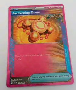 Awakening Drum Holo Card 141/162 Sv05: Temporal Forces Pokemon TCG - Image 1