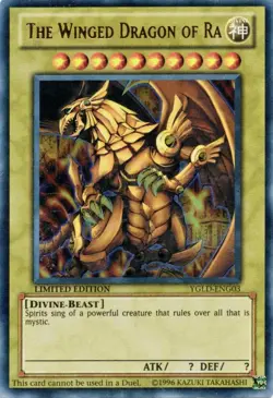 Yu-Gi-Oh Card - YGLD-ENG03 - THE WINGED DRAGON OF RA (ultra rare holo) - NM/Mint - Image 1