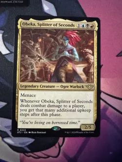 x1 Obeka, Splitter of Seconds OTJ MTG 222 RARE M/NM 1x - Image 1