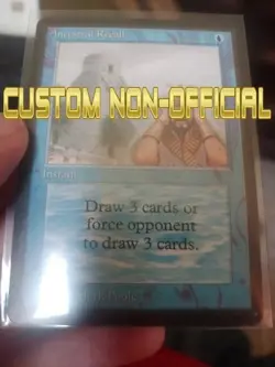 **SEE DESCRIPTION-CUST0M-MADE** Beta Ancestral Recall (Indents) MTG Beta Magic - Image 1