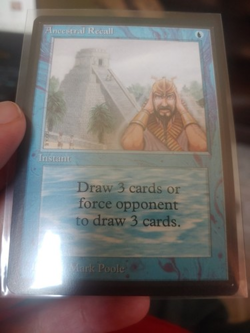 **SEE DESCRIPTION-CUST0M-MADE** Beta Ancestral Recall (Indents) MTG Beta Magic - Image 2