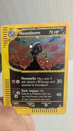 Houndoom H11/H32 Aquapolis Holo Rare Pokemon TCG Nintendo e-reader HP - Image 3