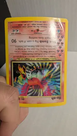 Pokemon TCG Ho-Oh 7/64 Holo Foil Rare Neo Revelation damaged - Image 2