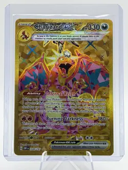 Pokemon Charizard ex Gold Secret Rare Obsidian Flames OBF 228/197 EXC English - Image 1