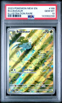 2023 POKEMON MEW EN-151 ILLUSTRATION RARE #166 BULBASAUR PSA 10 - Image 1