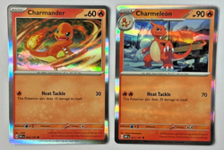 2023 Pokemon Obsidian Flames CHARMANDER CHARMELEON Holo #026 #027 Promo - Image 1
