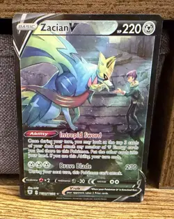 Pokemon Zacian V TG21/TG30 Astral Radiance Full Art Holo Ultra Rare 220 HP - Image 1