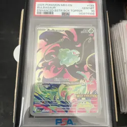 Bulbasaur Box Topper Stamped 133/132 2025 Pokemon Mega Evolution Rare PSA 10 - Image 2