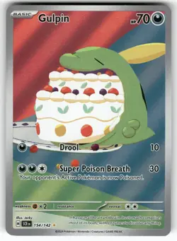 Gulpin 154/142 Illustration Rare Stellar Crown Pokemon Near Mint - Image 1