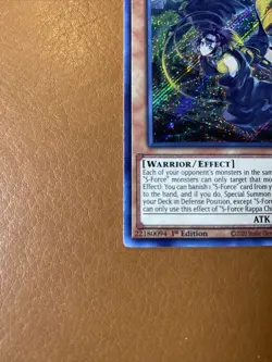 S-Force Rappa Chiyomaru BLVO-EN011 Secret Rare YUGIOH w/ official sleeve - Image 4