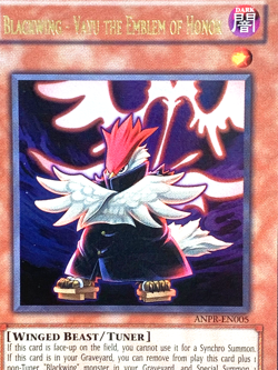 yugioh Blackwing - Vayu Emblem of Honor ANPR-EN005 Unlimited Ed Ultra Played! - Image 2