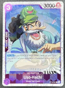 Uso-Hachi ST18-001 (Pirate Foil) One Piece TCG NM - Image 1