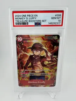 Monkey.D.Luffy (Treasure Booster Set) ST10-006 One Piece Promo Cards Foil PSA 10 - Image 1