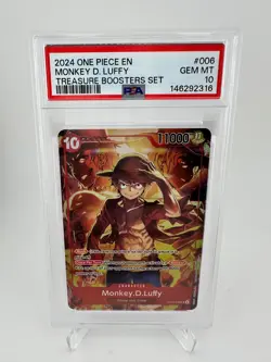 Monkey.D.Luffy (Treasure Booster Set) ST10-006 One Piece PromoCards Foil PSA 10 - Image 1