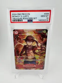 Monkey.D.Luffy (Treasure Booster Set) ST10-006 One Piece Promo Cards Foil PSA 10 - Image 1