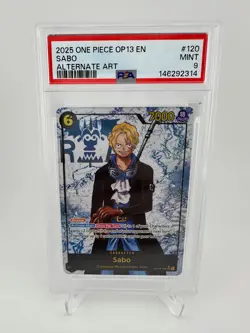 2025 One Piece Sabo (120) OP13-120 Carrying On His Will Foil - PSA 9 - Image 1