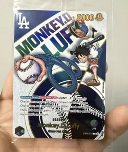 [SEALED] Monkey.D.Luffy (010) (Dodgers x ONE PIECE) EB02-010 One Piece PromoCard - Image 1