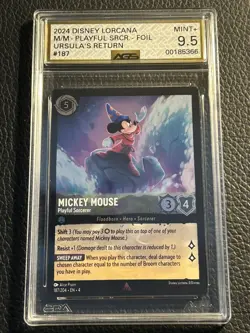 2024 Disney LORCANA Ursula's Return Mickey Mouse Playful Sorcerer FOIL AGS 9.5 - Image 1