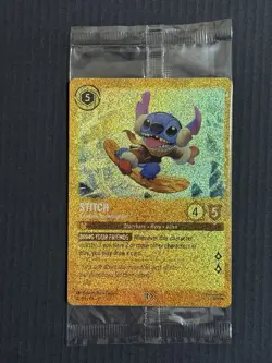 Disney Lorcana Stitch Carefree Snowboarder Promo Glimmer Foil - Image 1