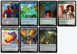 MTG Magic the Gathering Marvel's Spider-Man Token Set of 7 Card (Commander EDH) - Image 1