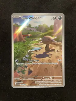 Pokemon TCG Paldean Wooper Illustration Rare Card 102/094 Phantasmal Flames - Image 1