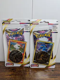 Lot of 2 Pokemon TCG Sword & Shield Lost Origin Blister Pack Promo Card Coin New - Image 1