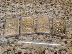 Pokemon 23K Gold Plated Trading Cards 1999 Burger King Lot X4 Charizard - Image 1