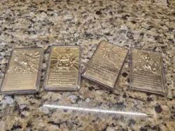 Pokemon 23K Gold Plated Trading Cards 1999 Burger King Lot X4 Charizard - Image 2