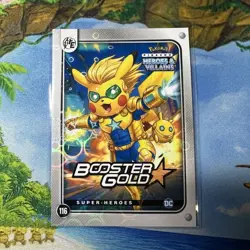 Pokemon Pikachu Booster Gold Heroes & Villains 116 Foil Alternative Art Card - Image 1