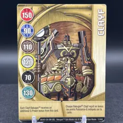 Clayf 12/48d BA303-GA-SM-GBL Gold Gate Bakugan Battle Brawlers Card - Image 1