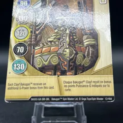 Clayf 12/48d BA303-GA-SM-GBL Gold Gate Bakugan Battle Brawlers Card - Image 3