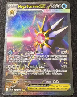 Mega Starmie EX Full Art Holo Pokemon TCG Card 118/088 POR 330 HP - Image 1