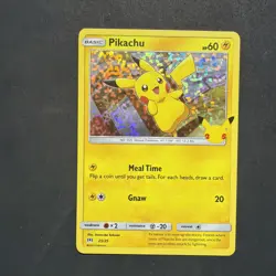 2021 POKEMON TCG MCDONALDS 25TH ANNIVERSARY BASIC HOLO PIKACHU CARD 25/25 - Image 1