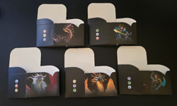 Set of Five (5) MTG Tarkir Dragonstorm Commander Deck Boxes EMPTY NO CARDS - Image 1