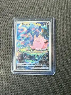 Pokemon Clefairy Full Art Holo Rare 094/089 POR Basic Fairy 70HP Card - Image 1