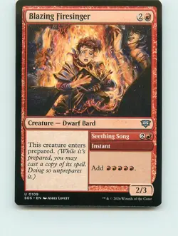 Blazing Firesinger - U109 - MTG - Secrets of Strixhaven (SOS) - Image 1