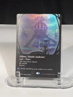 MTG Uthros Titanic Godcore BORDERLESS FOIL #0285 Edge of Eternities NM Rare - Image 1