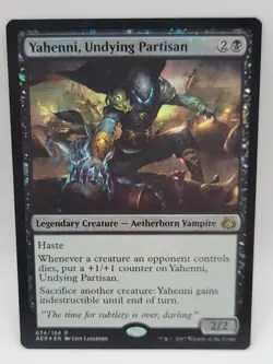 Yahenni Undying Partisan NM FOILMTG Aether Revolt Rare Legendary Vampire EDH - Image 1
