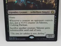 Yahenni Undying Partisan NM FOILMTG Aether Revolt Rare Legendary Vampire EDH - Image 3