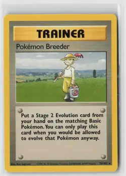 Pokemon Breeder Rare Base Set 076/102 LP - Image 1