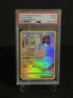 PSA 9 MINT Pokemon TCG 2023 SWSH Crown Zenith GG19/GG70 Altaria Full Art Holo - Image 1