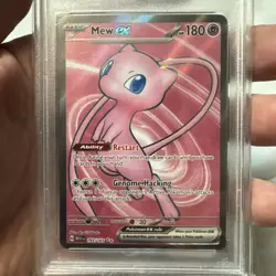 Mew ex 193/165 Pokemon Sv: Scarlet & Violet 151 Full Art Holo MINT PSA 9 - Image 3