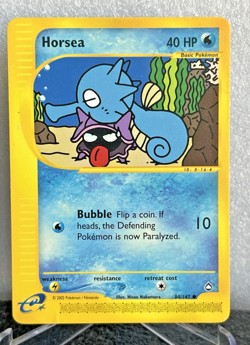 Horsea 84/147 Aquapolis e-Series Pokemon Card MP - Image 1