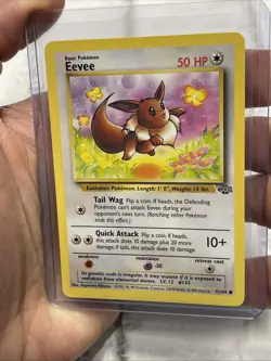 Pokemon Card: Eevee 51/64 1999 Common Non-Holo NM/MT Vintage TCG Jungle Pokemon - Image 2